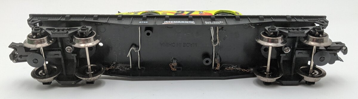 Menards 279-0639 O Scale Flat Car w/ Paul Menard Nibco Race Car LN/Box