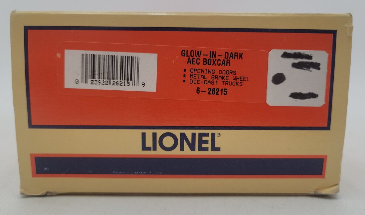 Lionel 6-26215 O Gauge AEC Glow in the Dark Boxcar EX/Box