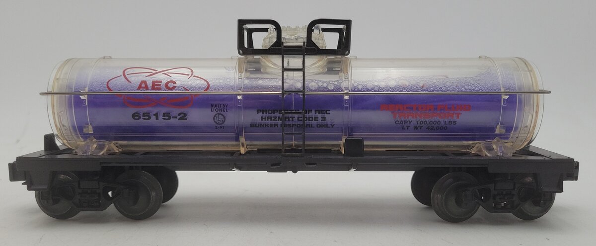 Lionel 6-16154 O Gauge AEC Reactor Fluid Tank Car #6515-2 (Purple) VG/Box