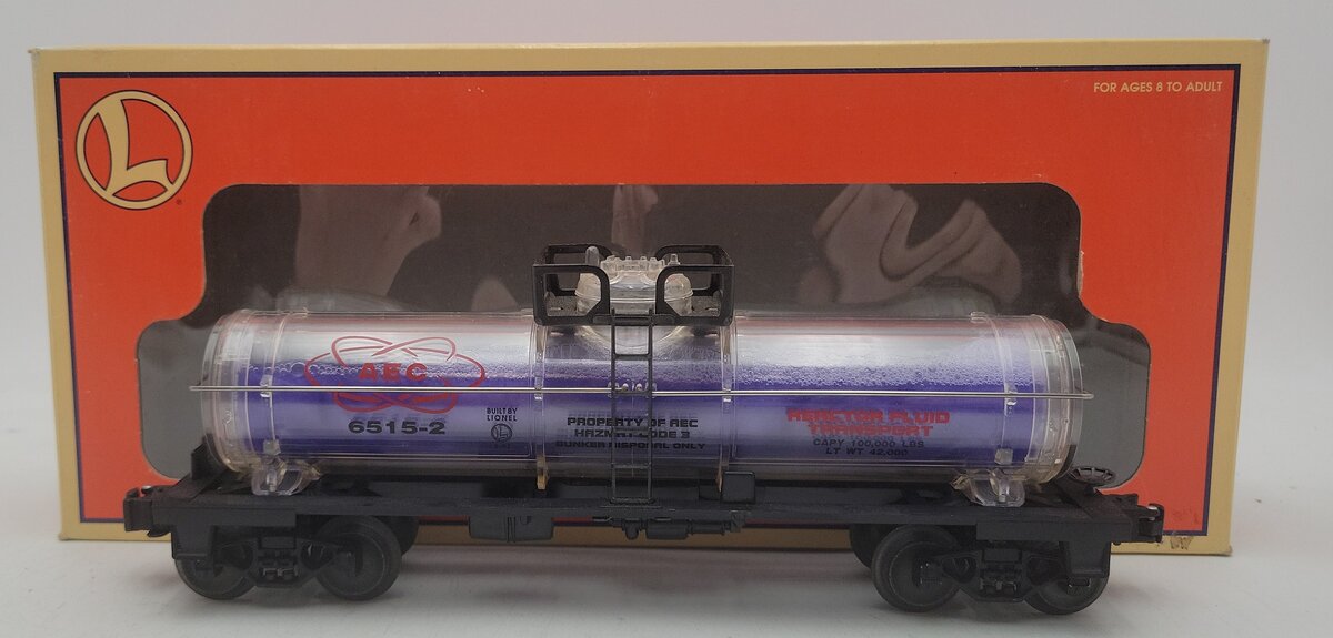 Lionel 6-16154 O Gauge AEC Reactor Fluid Tank Car #6515-2 (Purple) VG/Box