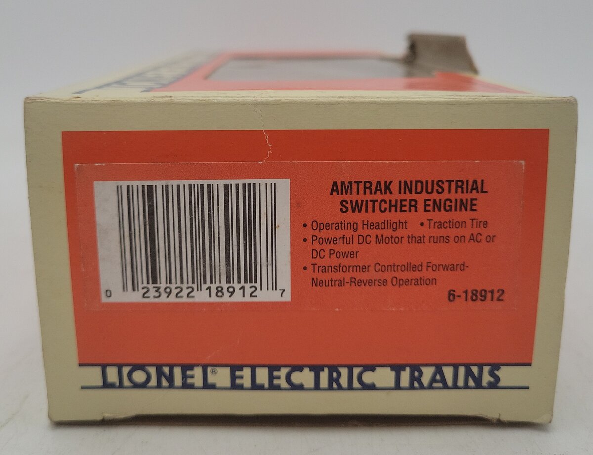 Lionel 6-18912 O Gauge Amtrak Industrial Diesel Switcher EX/Box