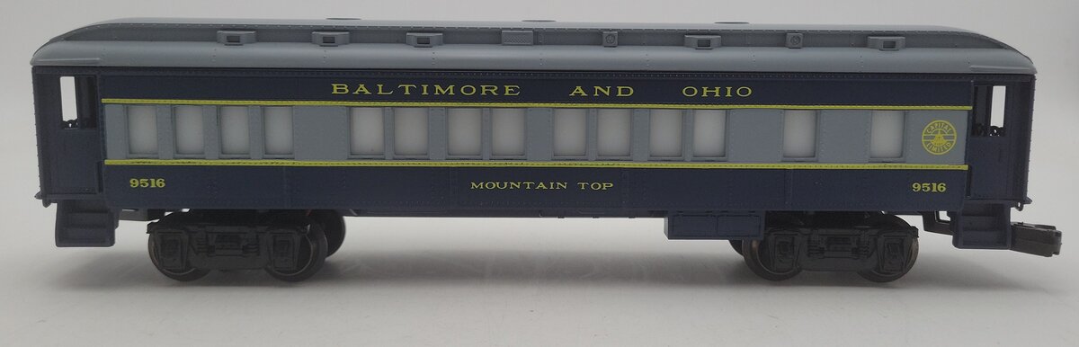 Lionel 6-9516 O Gauge Baltimore & Ohio Mountain Top Passenger Car EX