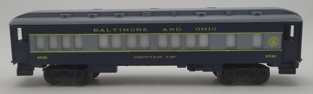 Lionel 6-9516 O Gauge Baltimore & Ohio Mountain Top Passenger Car EX