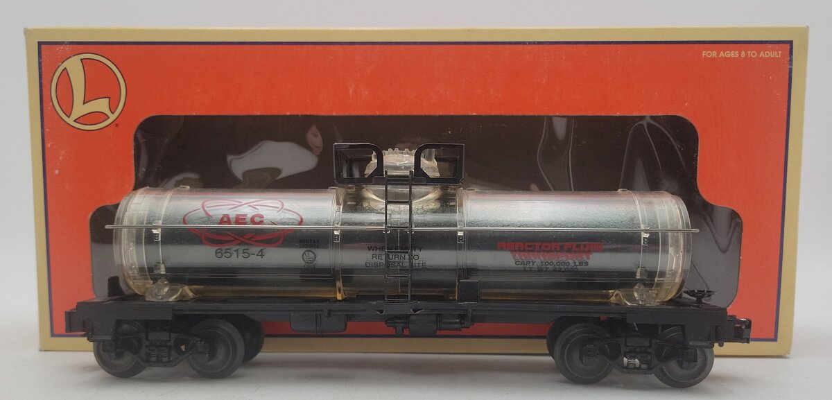 Lionel 6-16160 O Gauge AEC Reactor Fluid Tank Car #6515-4 (Black) VG/Box