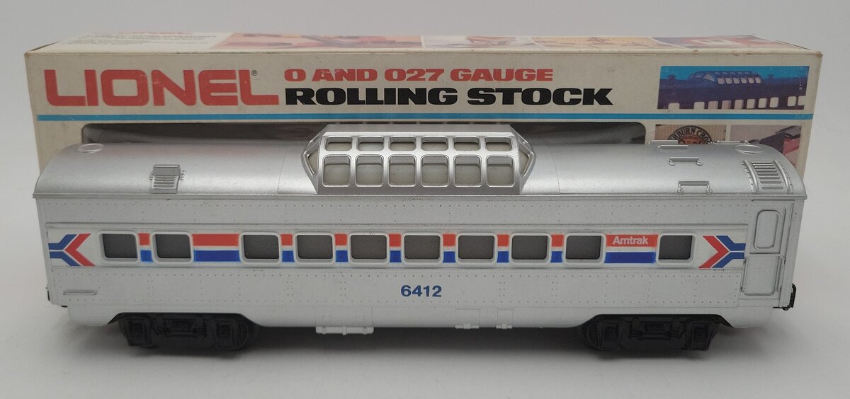 Lionel 6-6412 O Gauge Amtrak Vista Dome Passenger Car #6412 EX/Box