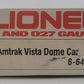 Lionel 6-6412 O Gauge Amtrak Vista Dome Passenger Car #6412 EX/Box