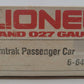Lionel 6-6410 O Gauge Amtrak Streamlined Pullman Car #6410 EX/Box