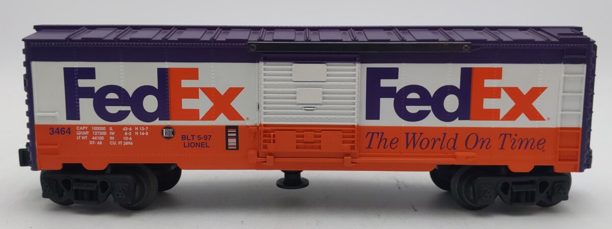 Lionel 6-19835 O Gauge FedEx Operating Boxcar #3464 VG/Box