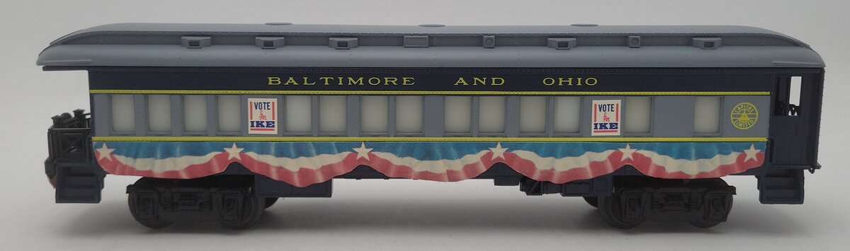 Lionel 6-9529 O Baltimore & Ohio Eisenhower Campaign Observation Car LN