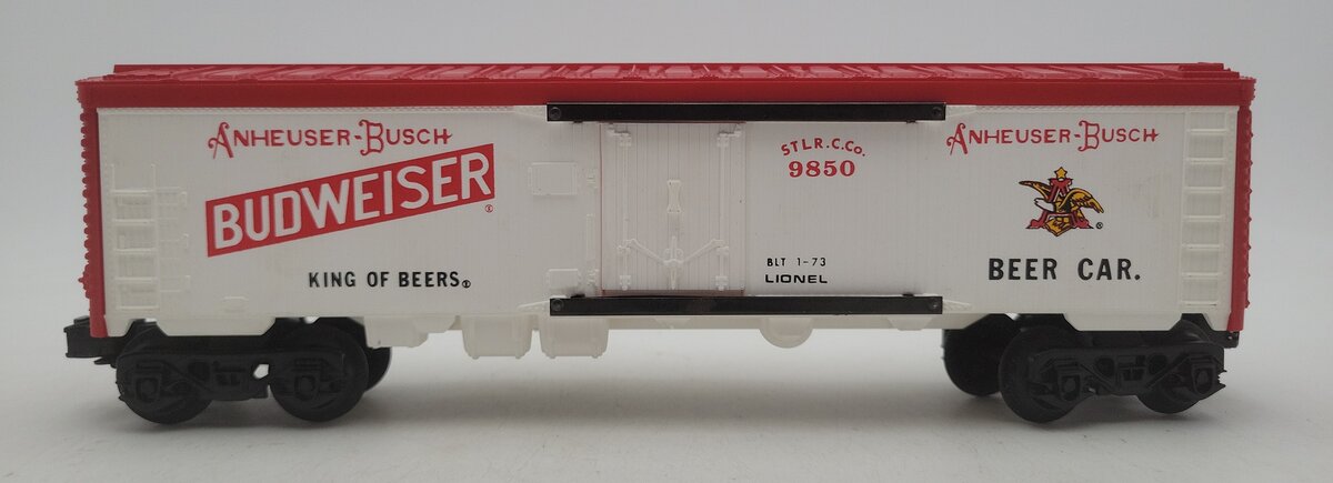 Lionel 6-9850 O Gauge Budweiser Beer Billboard Reefer VG/Box