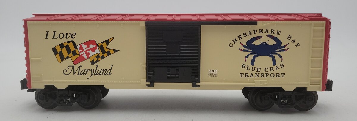 Lionel 6-29909 O I Love Maryland Boxcar LN/Box