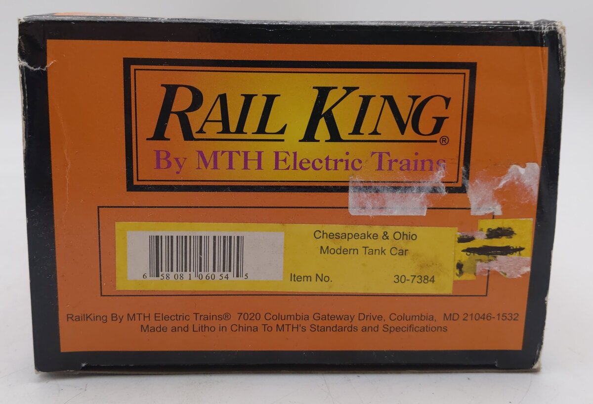 MTH 30-7384 O Gauge Chesapeake & Ohio Tank Car #8214 LN/Box
