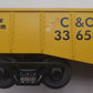 MTH 33-7203 O Chesapeake and Ohio Gondola w/I-Beam Load #33658 EX/Box