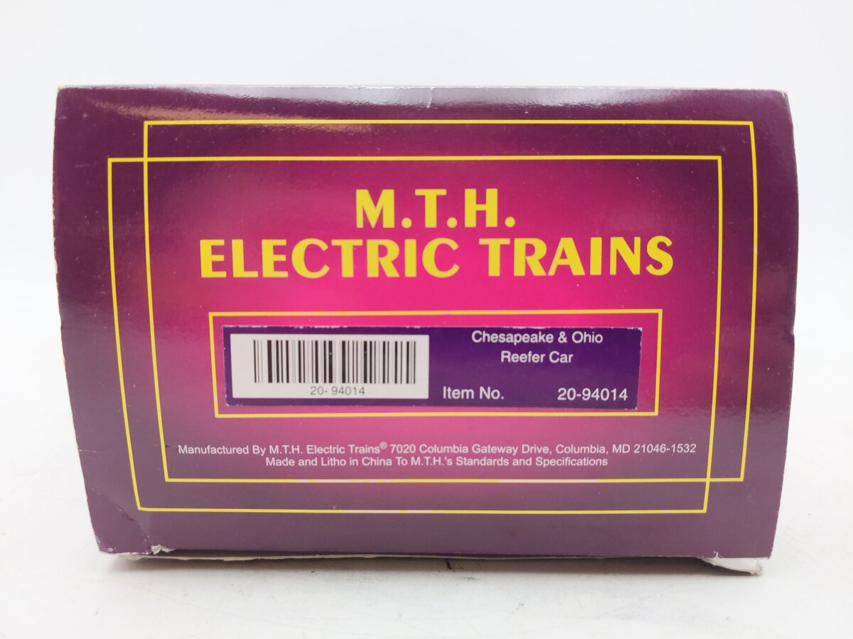 MTH 20-94014 O Gauge Chesapeake & Ohio Reefer Car EX/Box