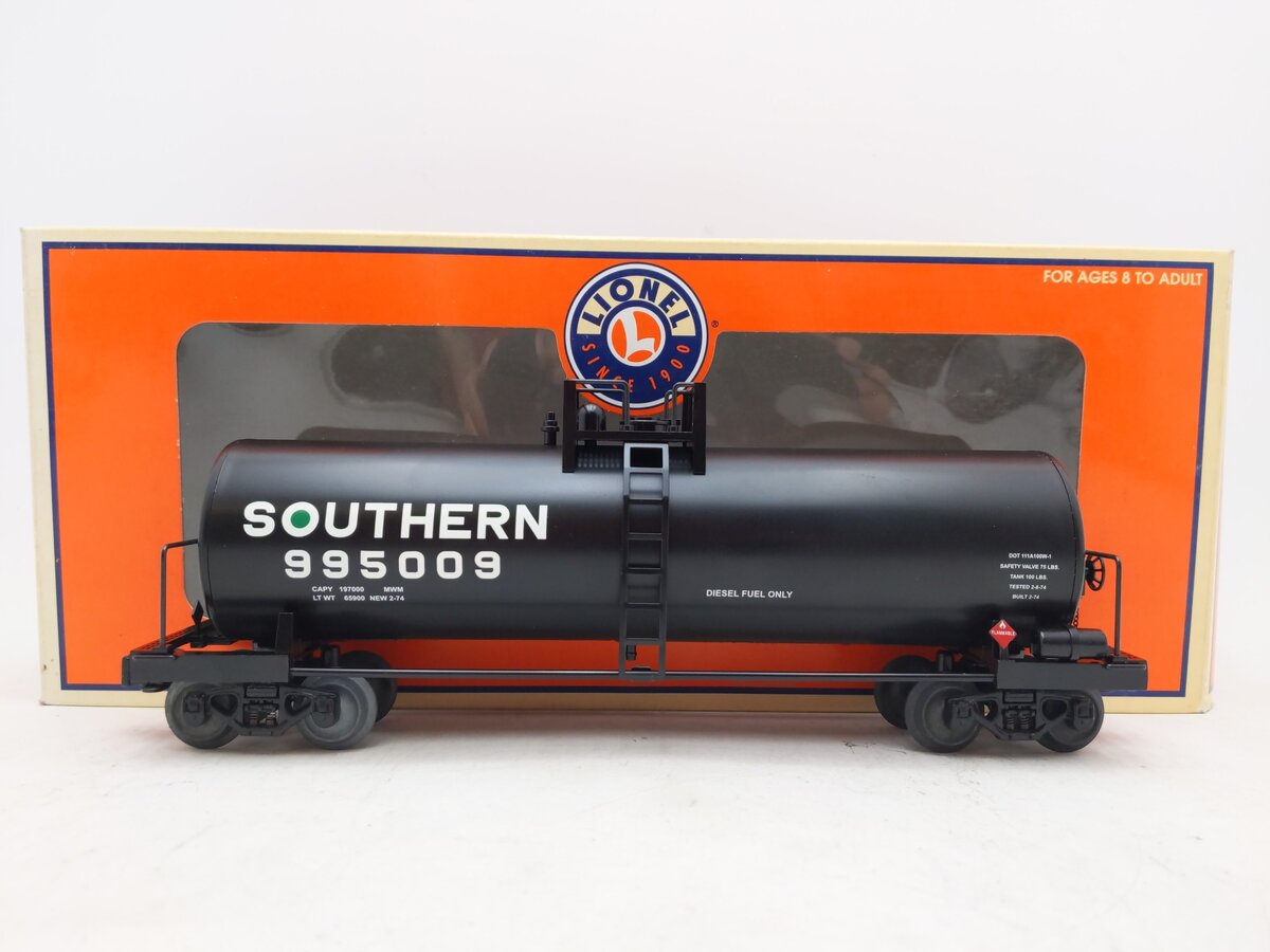 Lionel 6-17918 O Gauge Southern Unibody Tank Car #995009 EX/Box