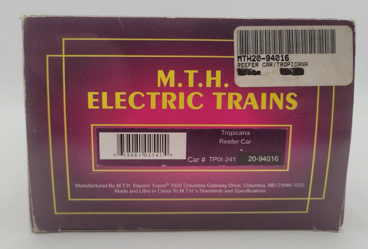 MTH 20-94016 O Tropicana Reefer Car #241 EX/Box