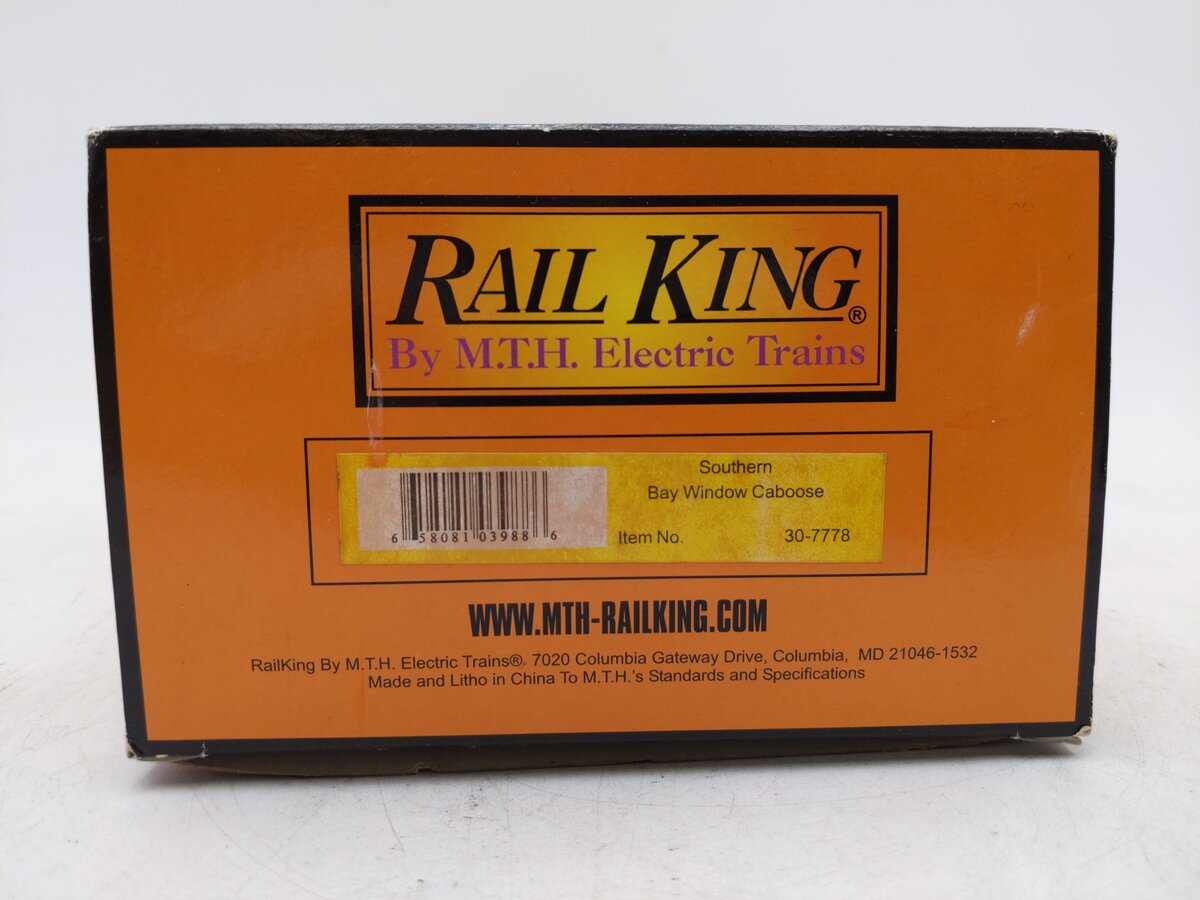 MTH 30-7778 Southern Bay Window Caboose EX/Box