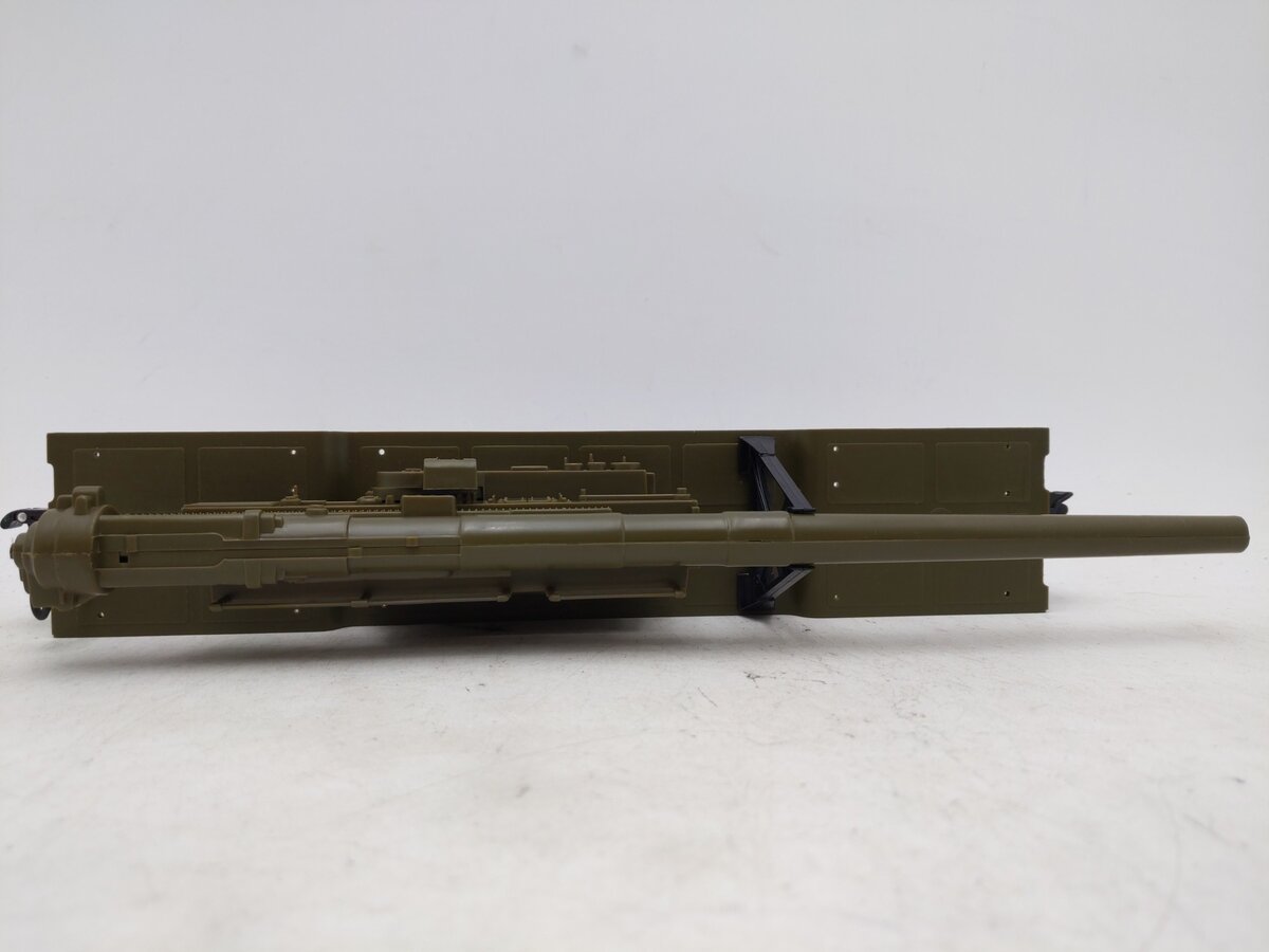 K-Line K662-8011 O Gauge DODX Depressed Center Flatcar w/Cannon EX/Box