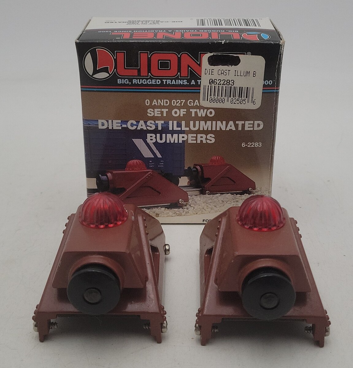 Lionel 6-2283 O/O27 Gauge Diecast Illuminated Bumpers (Set of 2) EX/Box