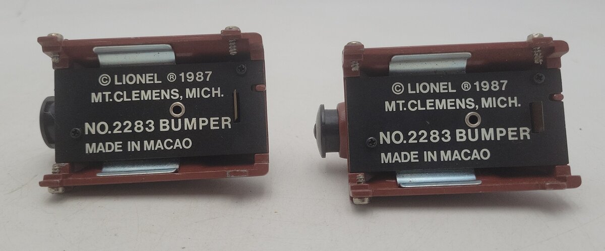 Lionel 6-2283 O/O27 Gauge Diecast Illuminated Bumpers (Set of 2) EX/Box