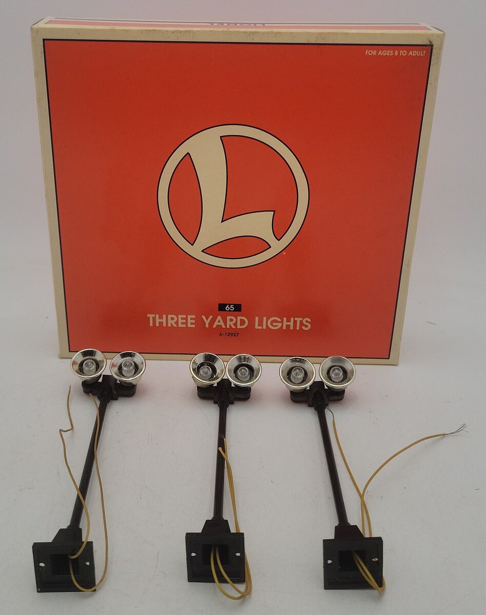 Lionel 6-12927 O Dual Illuminated #65 Yard Lights (Set of 3) EX/Box