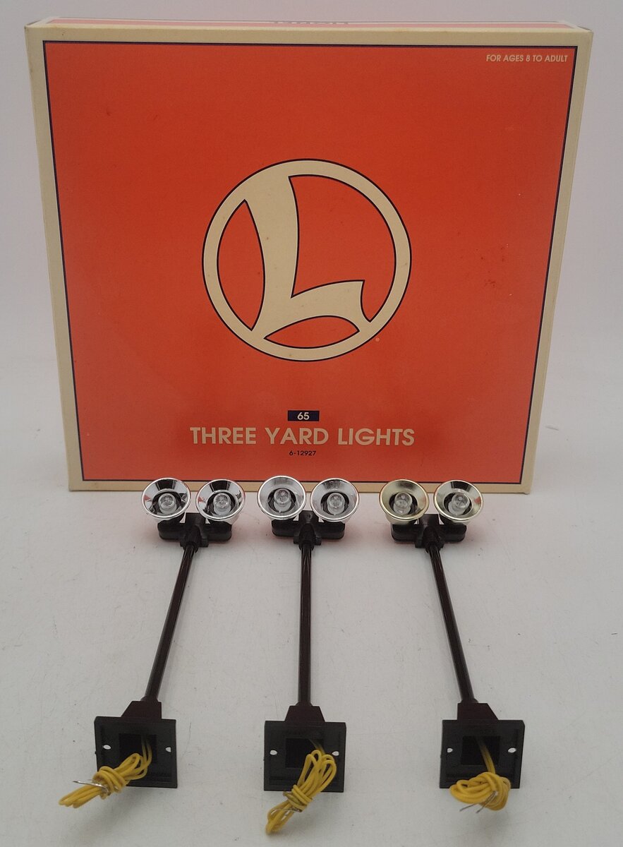 Lionel 6-12927 O Dual Illuminated #65 Yard Lights (Set of 3) EX/Box
