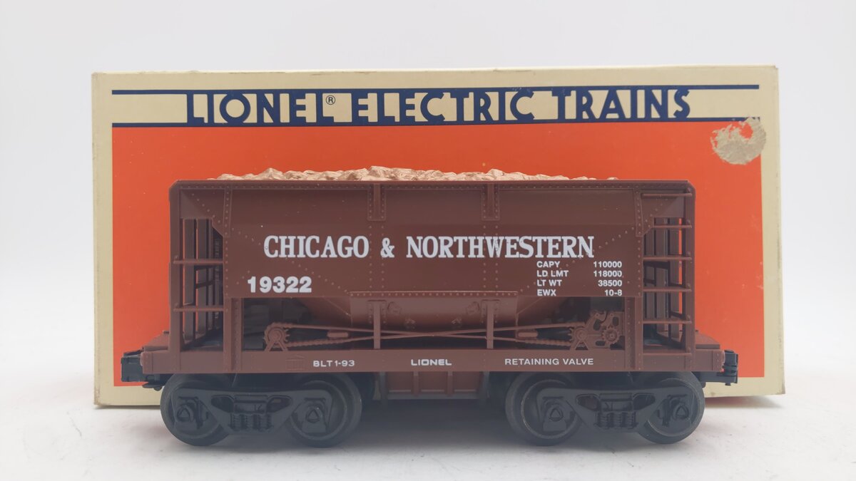 Lionel 6-19322 O Gauge Chicago & North Western Ore Car with Ore Load EX/Box