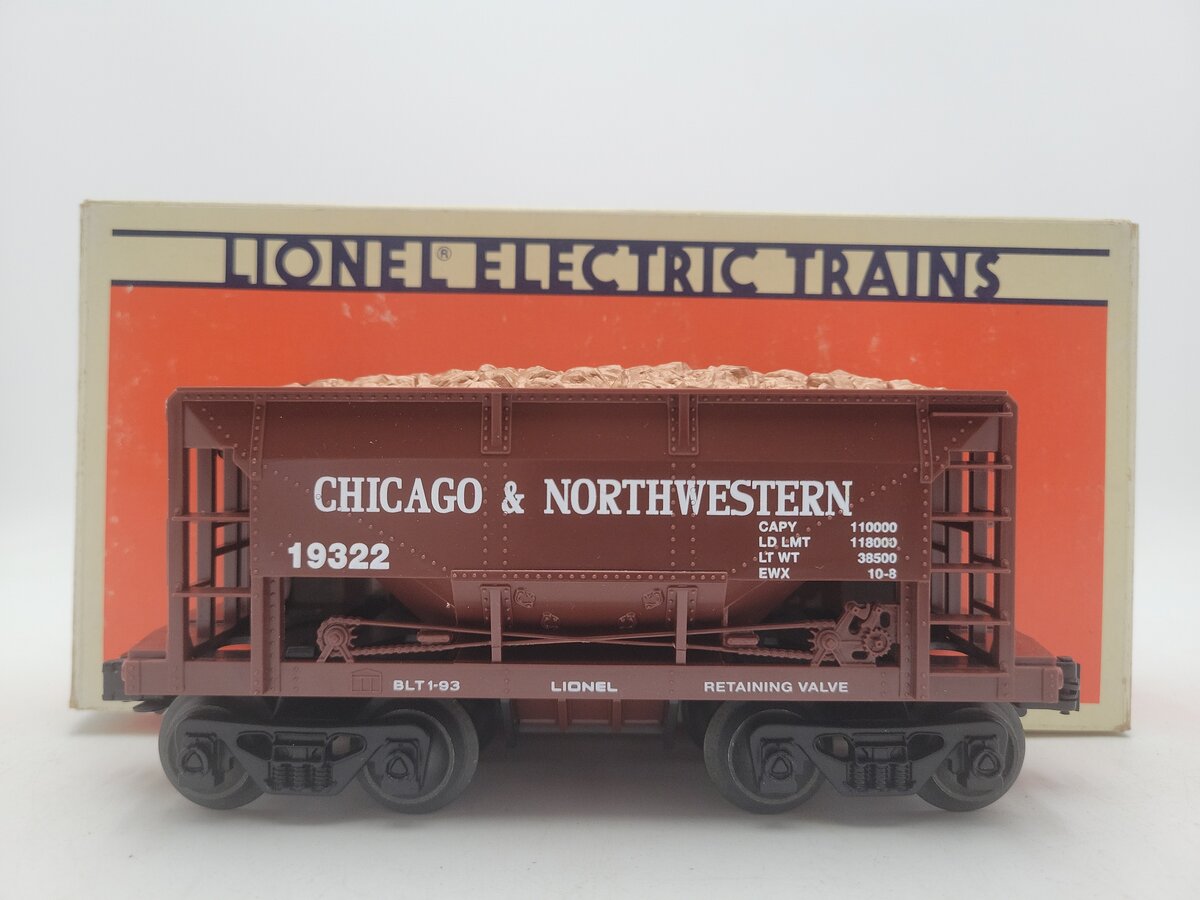 Lionel 6-19322 O Gauge Chicago & North Western Ore Car with Ore Load EX/Box