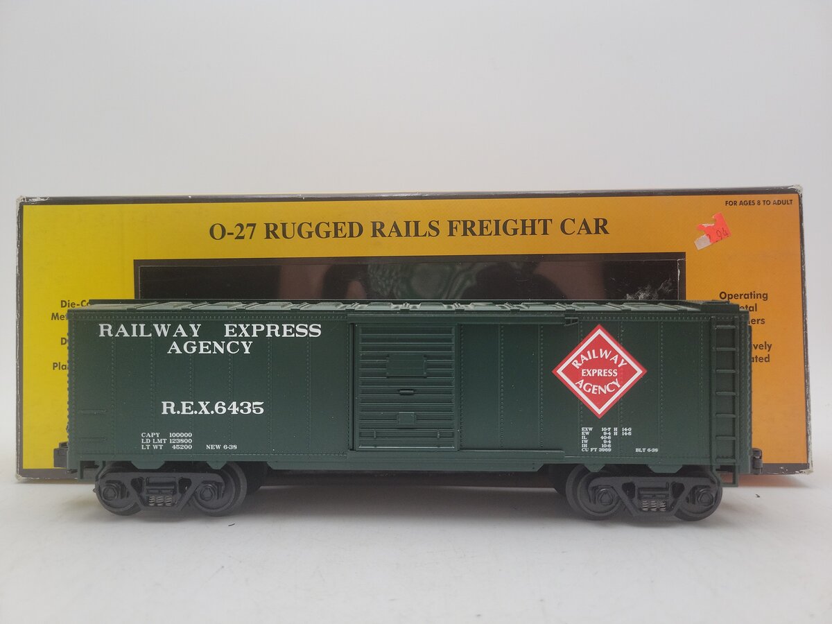 MTH 33-7413 O Gauge REA Single Door Box Car #6435 EX/Box