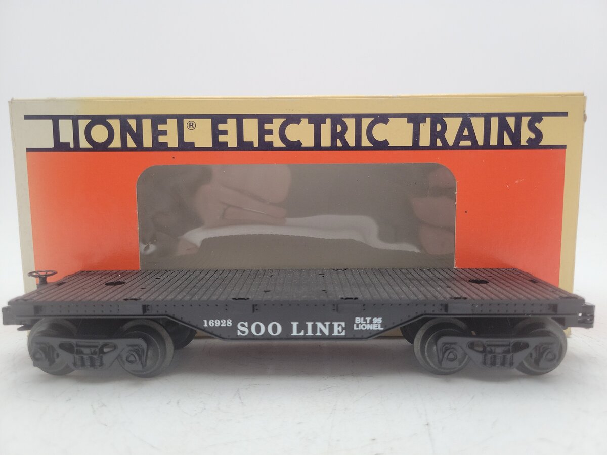 Lionel 6-16928 O Gauge Soo Lines Flatcar w/o Dump Bin EX/Box