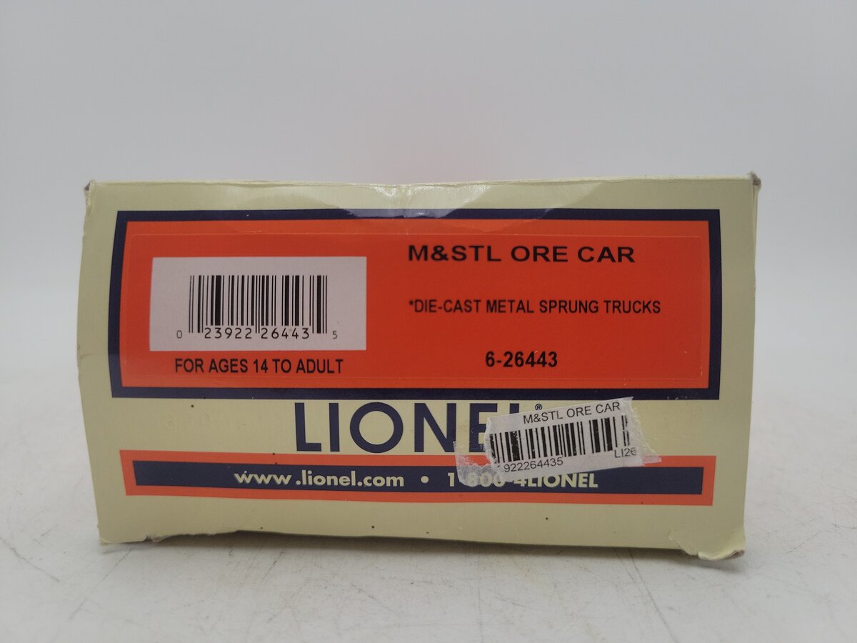 Lionel 6-26443 O Minneapolis & St. Louis Ore Car EX/Box