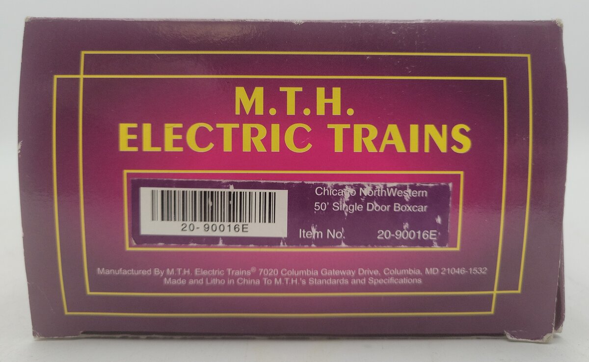 MTH 20-90016E O Gauge Chicago and North Western Boxcar #154960 EX/Box