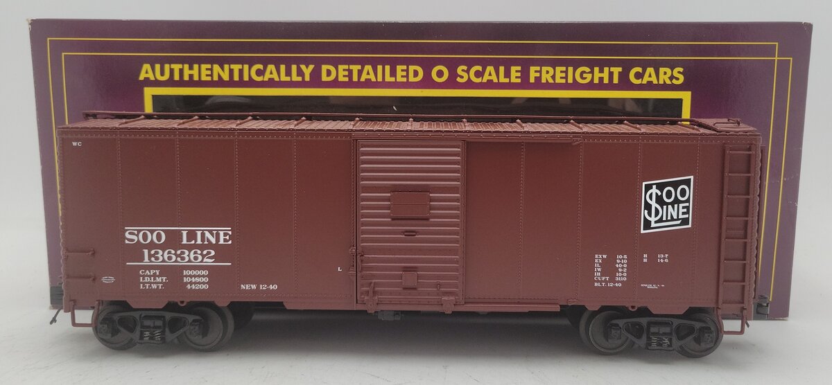 MTH 20-93358 SOO Line 40' AAR Box Car LN/Box