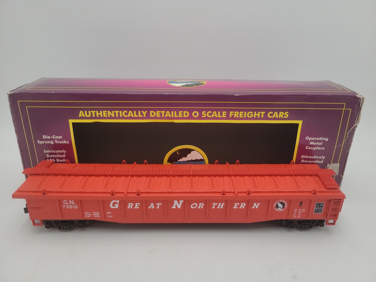MTH 20-90028B O Great Northern Gondola w/ Cover #73818 EX/Box