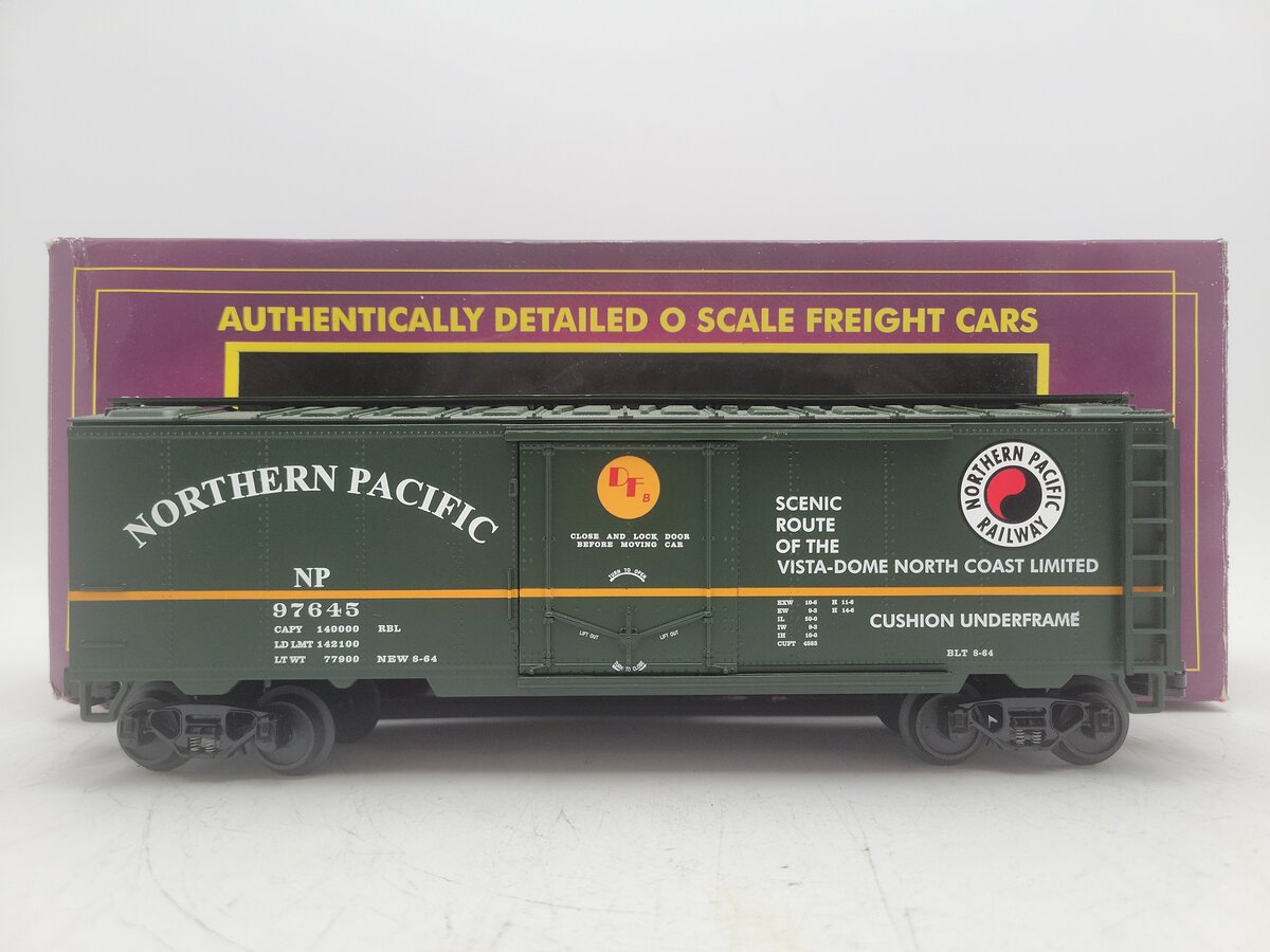 MTH 20-94059 O Gauge Northern Pacific 40' Refrigerator Car #97645 EX/Box