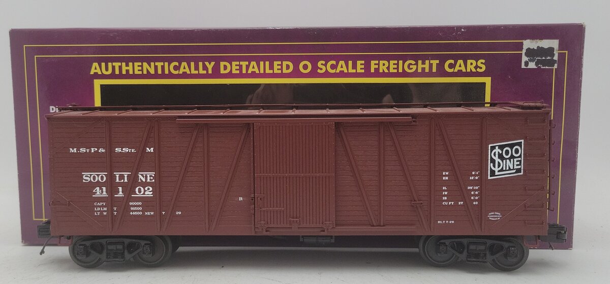 MTH 20-93388 SOO Line 40’ USRA Single Sheathed Box Car EX/Box