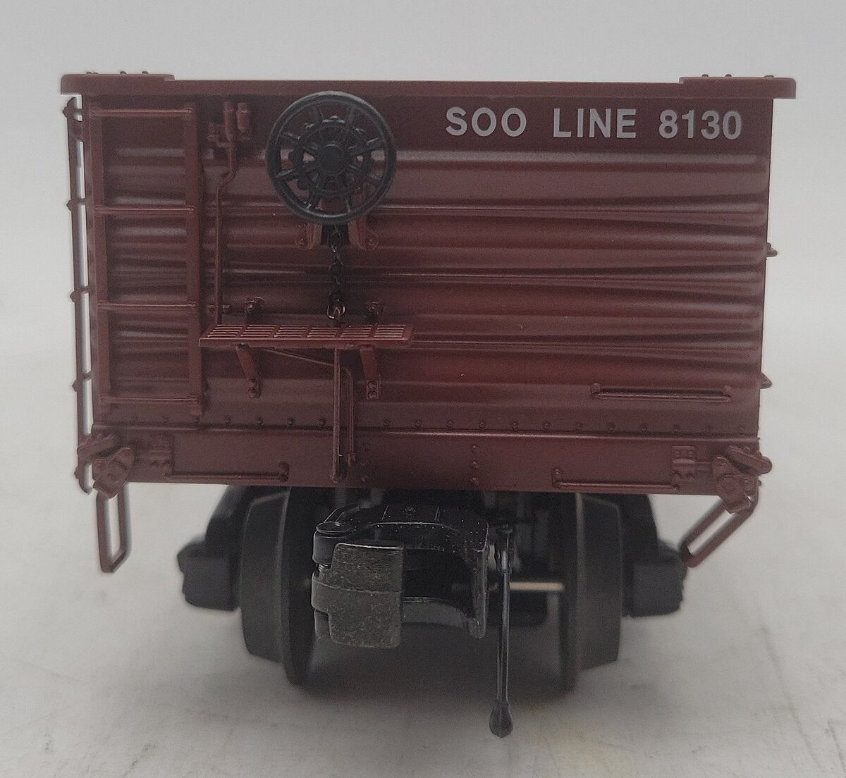 MTH 20-98836 O Gauge SOO Line 55 Ton All Steel Drop Bottom Gondola Car #8130 EX/Box