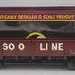 MTH 20-98836 O Gauge SOO Line 55 Ton All Steel Drop Bottom Gondola Car #8130 EX/Box