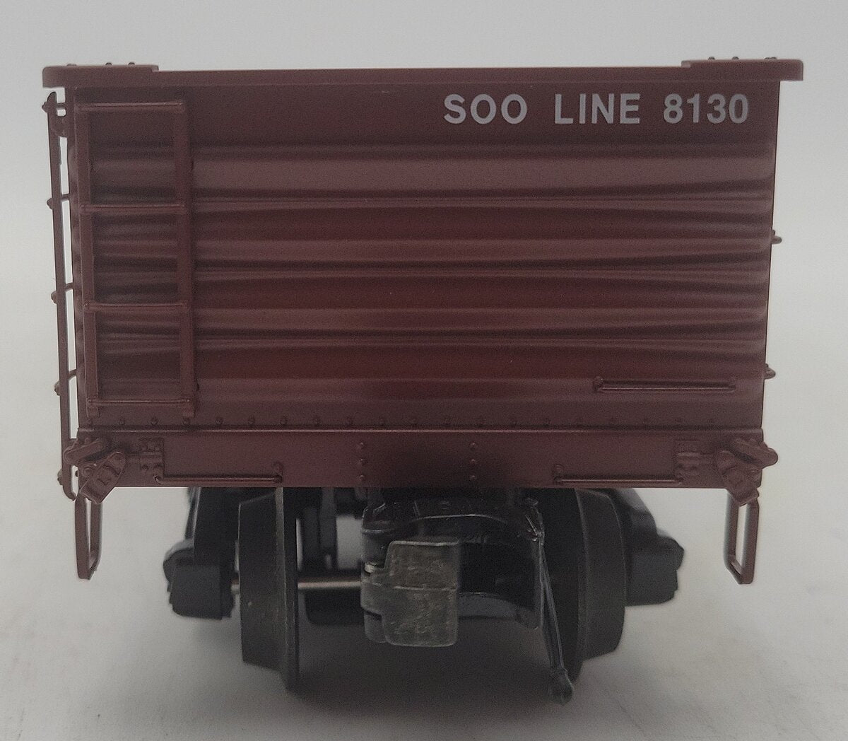 MTH 20-98836 O Gauge SOO Line 55 Ton All Steel Drop Bottom Gondola Car #8130 EX/Box