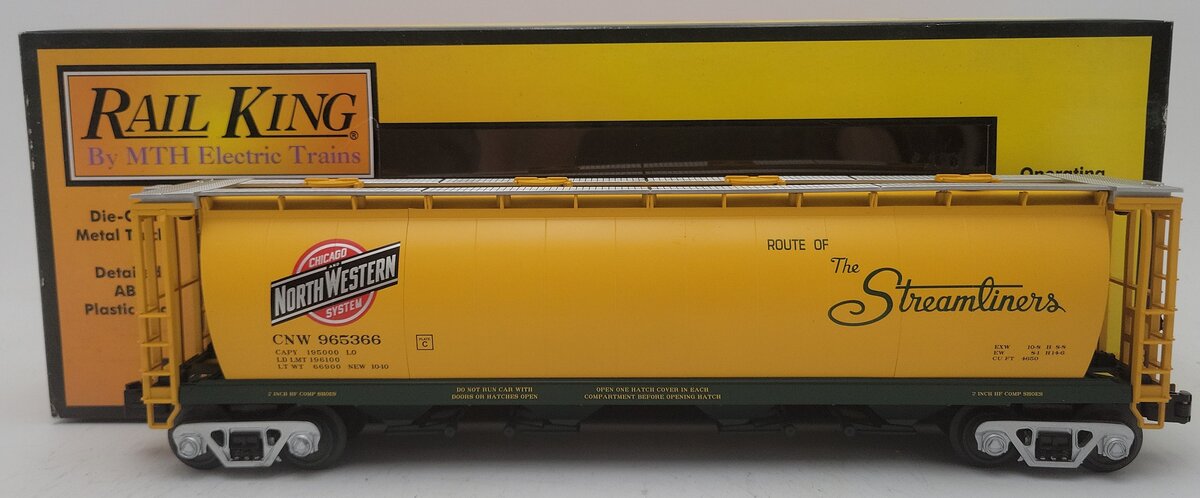 MTH 30-75366 C&NW 4-Bay Cylindrical Hopper Car LN/Box