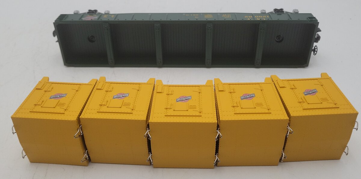 MTH 30-72071 Chicago Northwestern Gondola Car with LCL Containers LN/Box