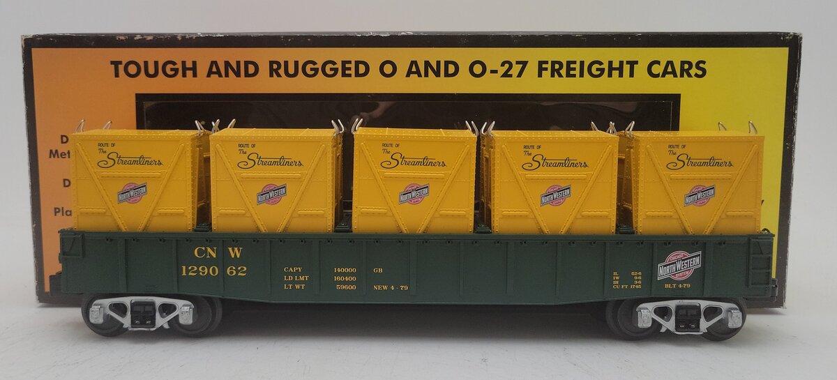 MTH 30-72071 Chicago Northwestern Gondola Car with LCL Containers LN/Box