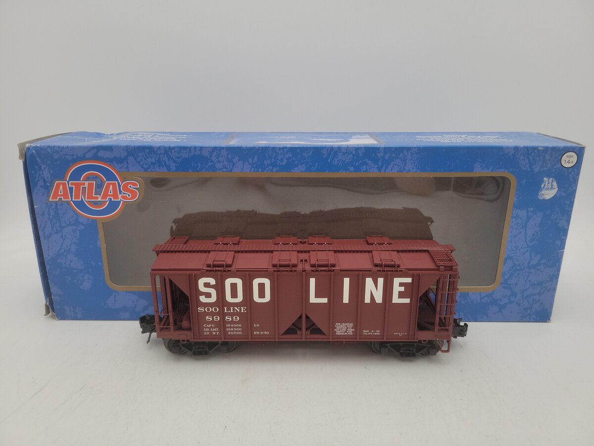 Atlas 3006111-4 O Gauge Soo Line 70 Ton Covered Hopper #8989 (3-Rail) EX/Box