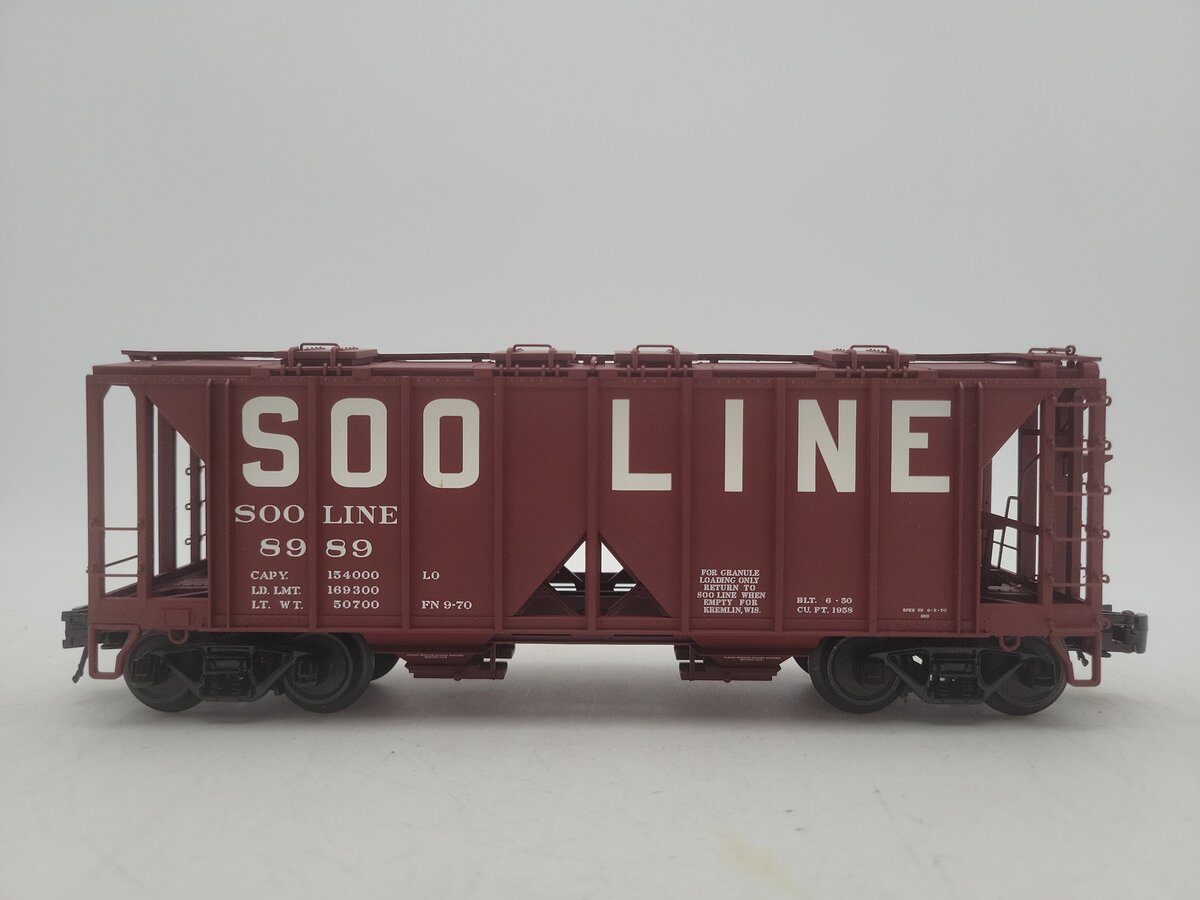 Atlas 3006111-4 O Gauge Soo Line 70 Ton Covered Hopper #8989 (3-Rail) EX/Box