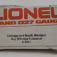 Lionel 6-9361 O Chicago & North Western Bay Window Illuminated Caboose #9361 EX/Box