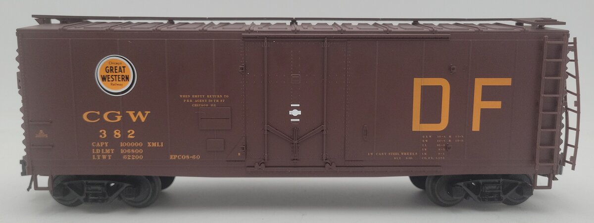 Atlas 0537-1 Chicago Great Western 40' Plug Door Boxcar #382 - 3 Rail EX/Box