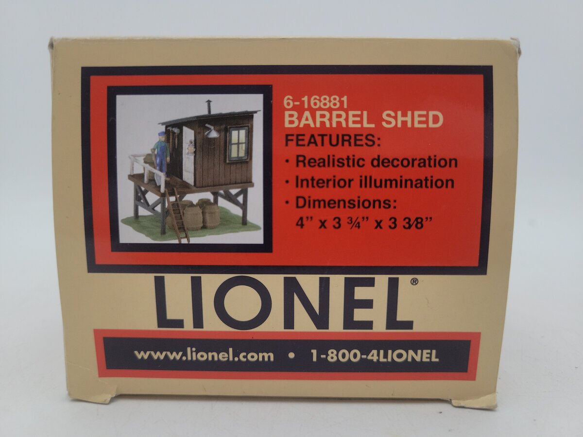 Lionel 6-16881 Barrel Shed Building EX/Box