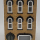 MTH 30-90373 O Scale Tan Brick W/Black Shutters 3-Story Town House #1 LN/Box