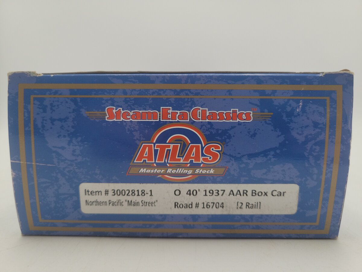 Atlas 30022818-1 O Northern Pacific 40' 1937 Box Car #16704 (3 Rail) EX/Box