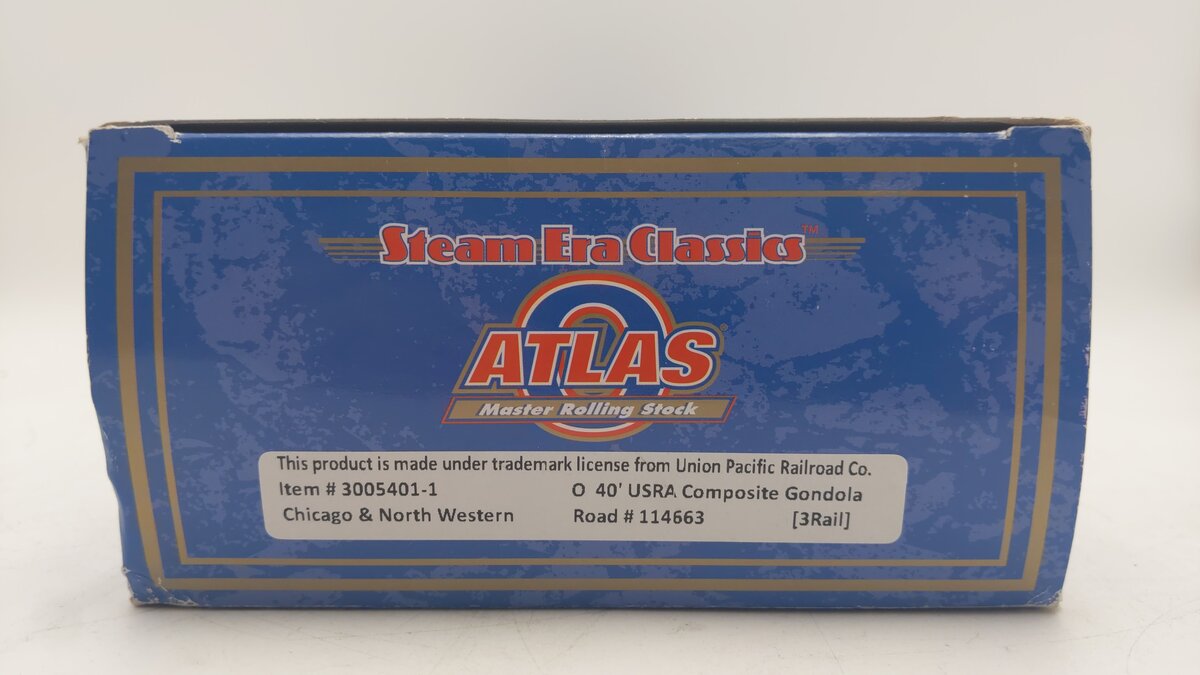 Atlas 3005401-1 O Gauge Chicago & Northwestern USRA Composite Gondola #114663 EX/Box